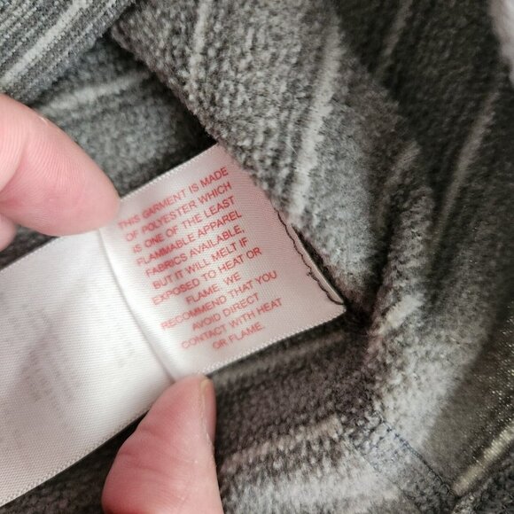 Patagonia Lightweight Fleece Pullover 1/4 Zip Youth L 12 Gray Striped‎ - Picture 9 of 11